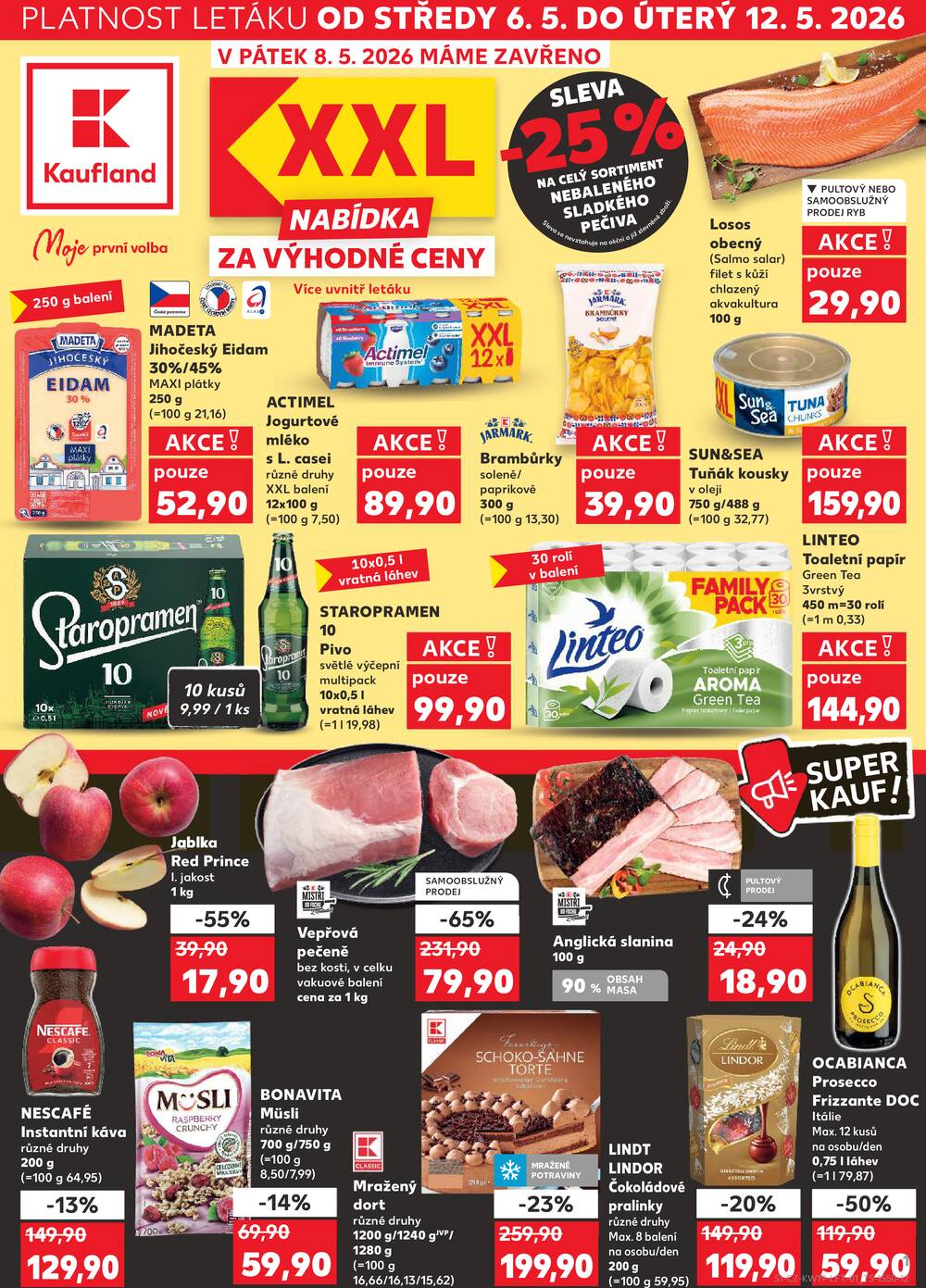 Leták Kaufland - Kaufland 6.5. - 12.5. - Kaufland - Praha 6 (Podbaba) - strana 1