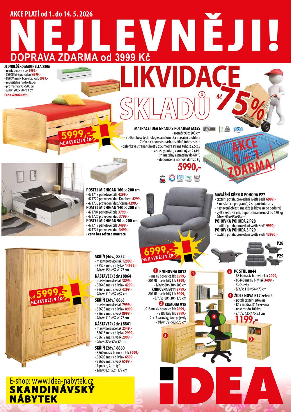 Leták IDEA nábytek - IDEA nábytek od 1.5. do 14.5.2026 - strana 1