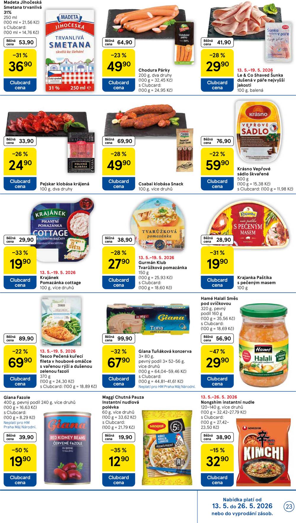 Tesco malé hypermarkety od 13.5. do 19.5.2026