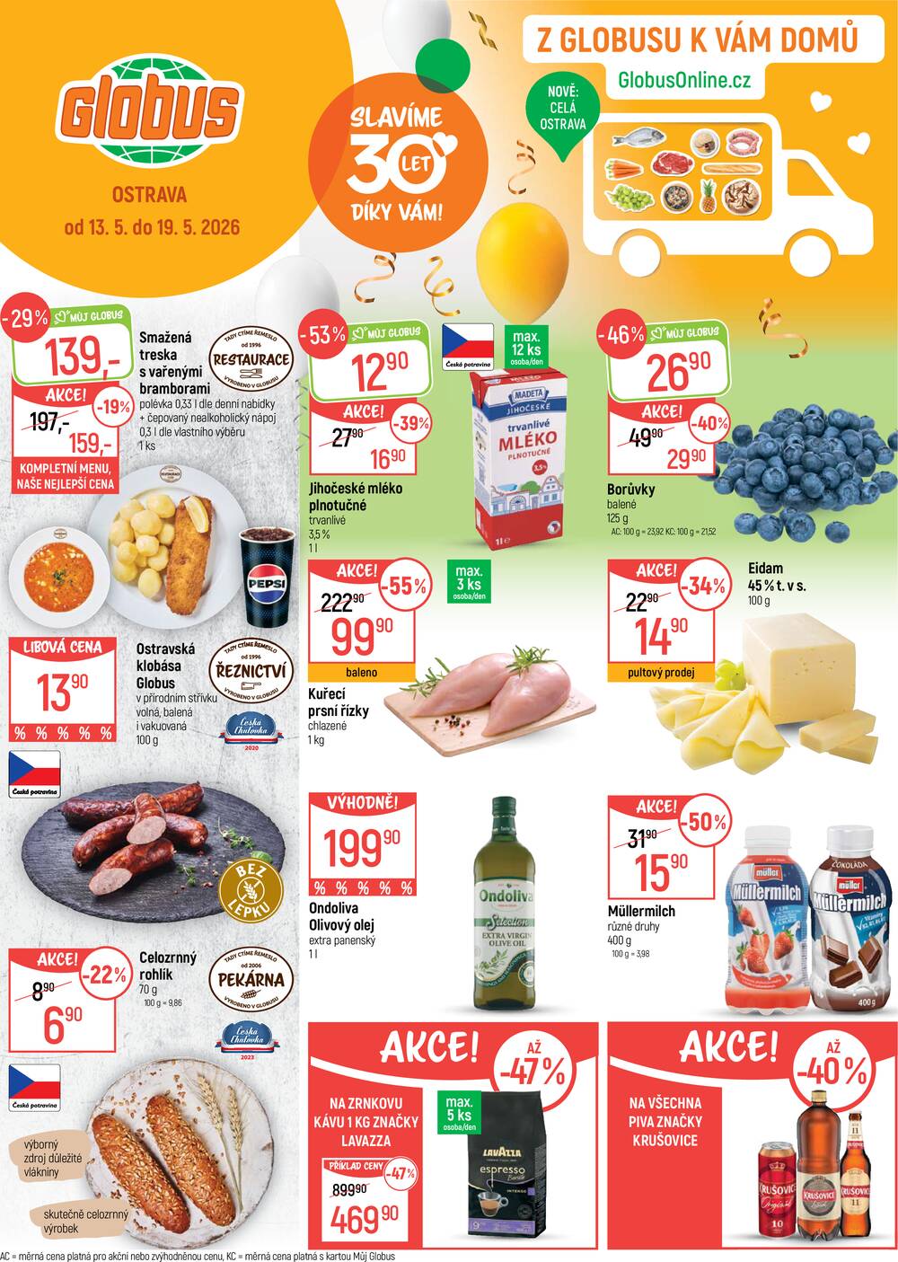 Leták Globus - Akční leták Globus 13.5. - 19.5.2026 - Globus Ostrava - strana 1