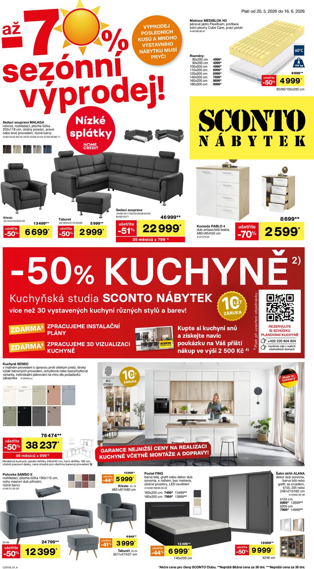 Leták SCONTO Nábytek - Sconto nábytek od 20.5. do 16.6.2026 - strana 1
