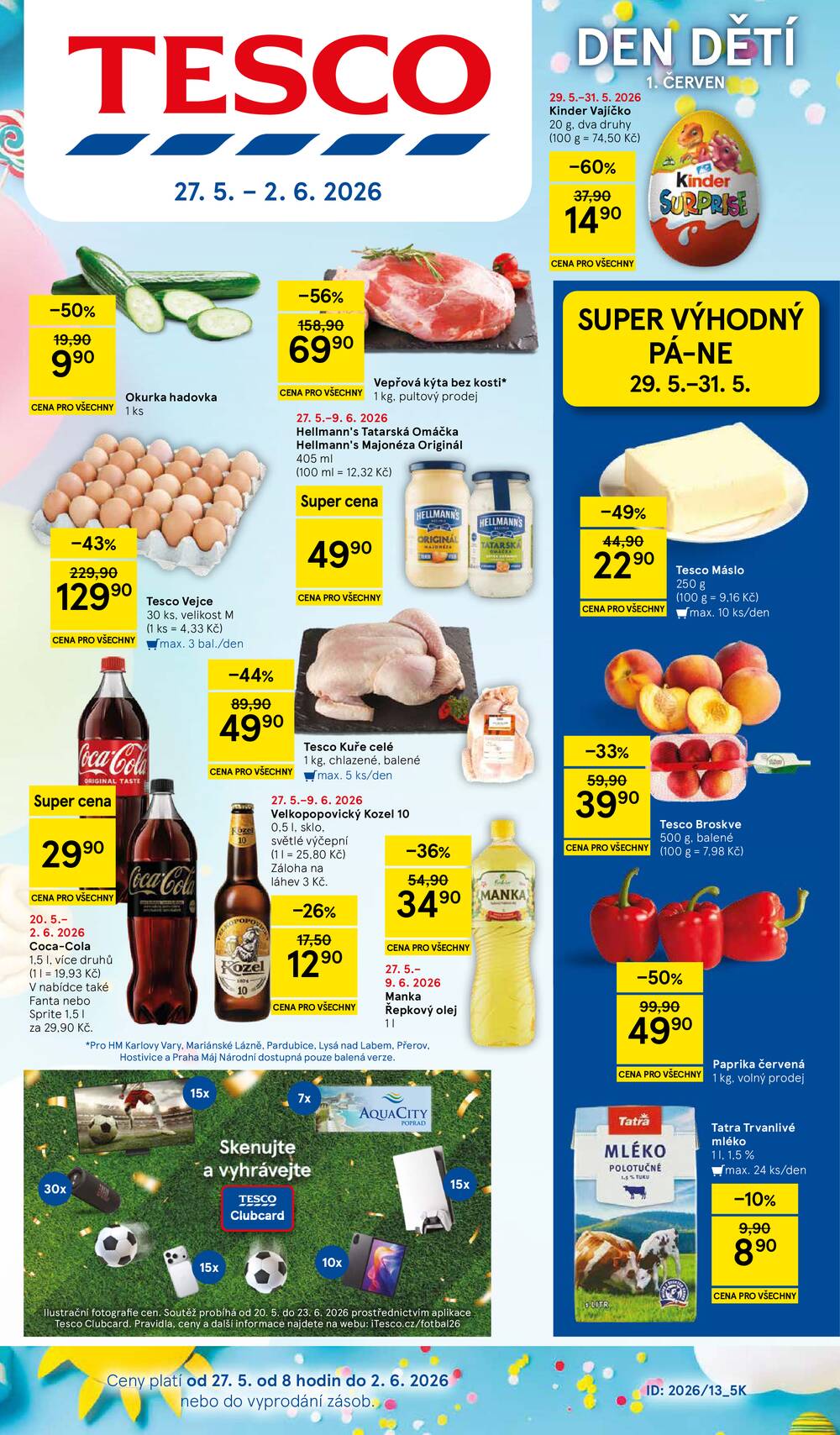 Leták Tesco - Tesco malé hypermarkety od 27.5. do 2.6.2026 - strana 1 Leták Tesco - Tesco malé hypermarkety od 27.5. do 2.6.2026 - strana 1