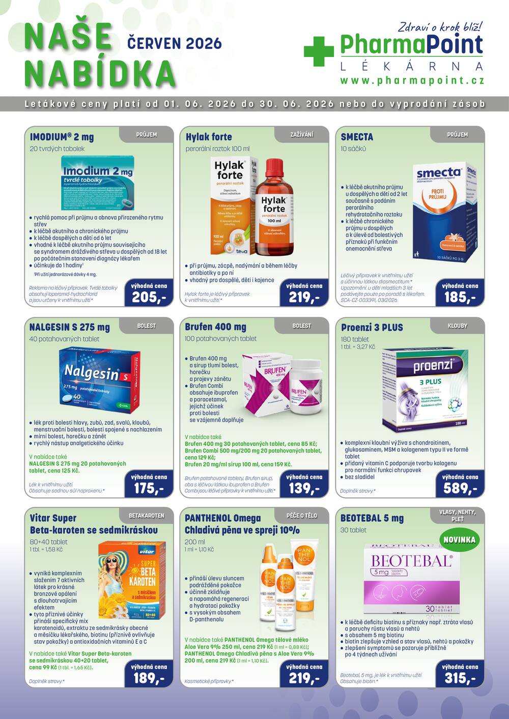 Leták PharmaPoint - Pharma Point typ A od 1.6. do 30.6.2026 - strana 1 Leták PharmaPoint - Pharma Point typ A od 1.6. do 30.6.2026 - strana 1