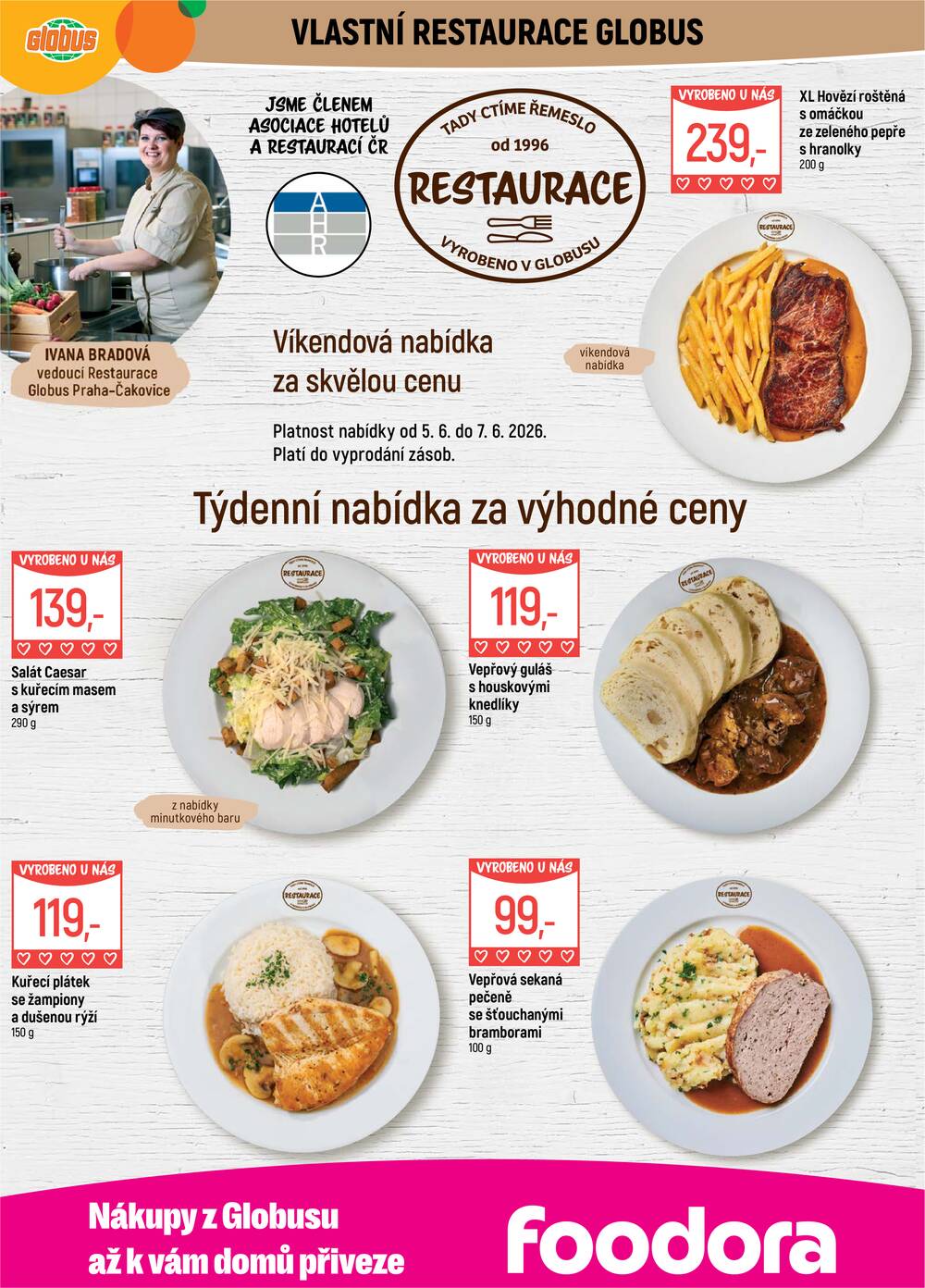 Akční leták Globus 3.6. - 9.6.2026 - Globus Praha - Čakovice
