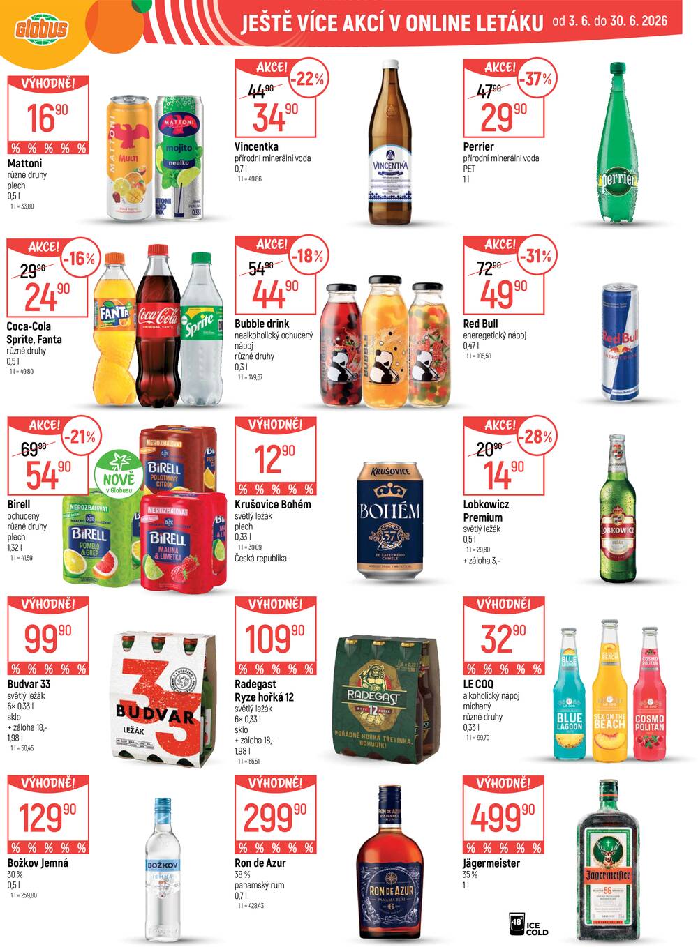 Akční leták Globus 3.6. - 9.6.2026 - Globus Praha - Štěrboholy