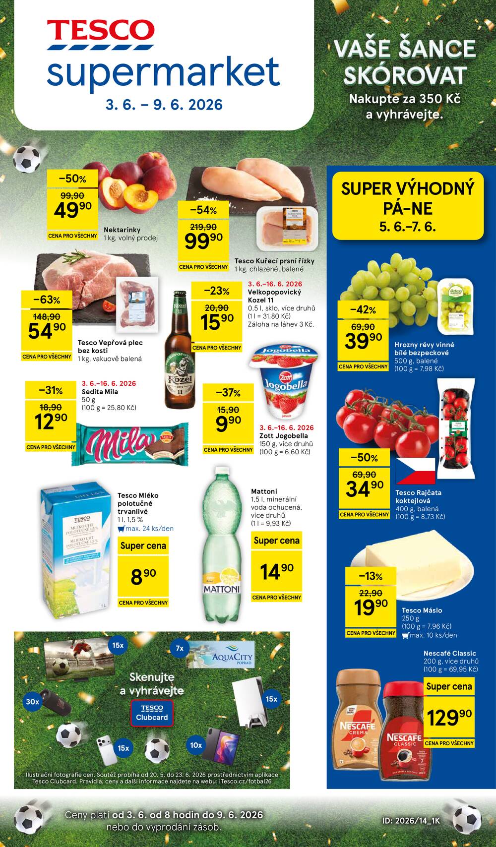 Tesco supermarkety od 3.6. do 9.6.2026