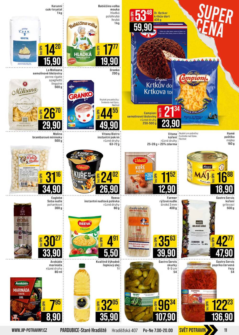 JIP Cash & Carry České Budějovice, Most, Náchod, Polička, Sušice a Svoboda nad Úpou od 3.6. do 9.6.2026