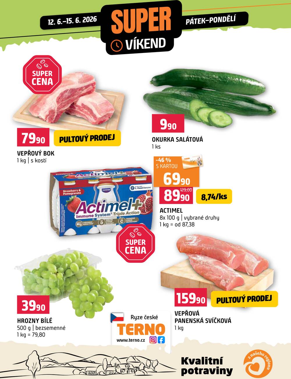 Leták Terno - Terno Víkendová akce od 12.6. do 15.6.2026 - strana 1 Leták Terno - Terno Víkendová akce od 12.6. do 15.6.2026 - strana 1