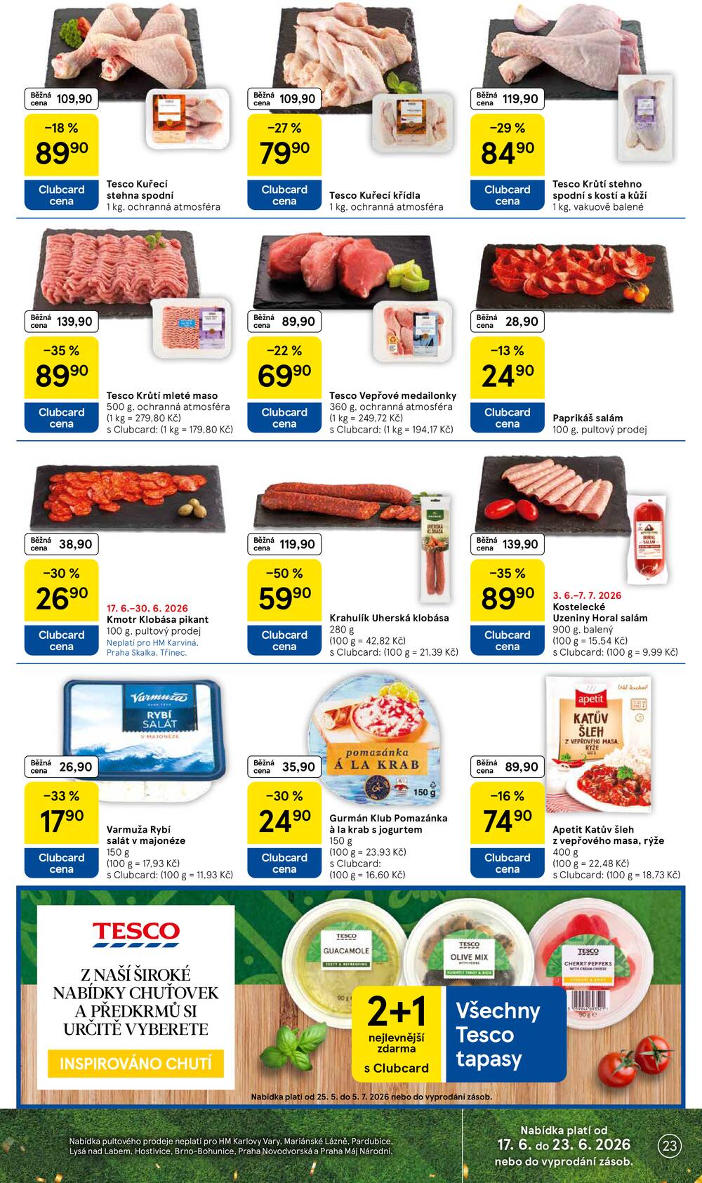 Tesco malé hypermarkety od 17.6. do 23.6.2026
