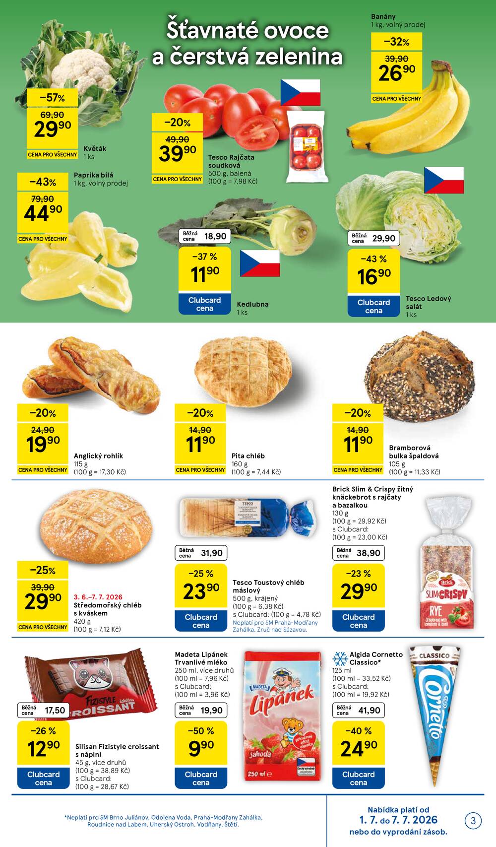Tesco supermarkety od 1.7. do 7.7.2026