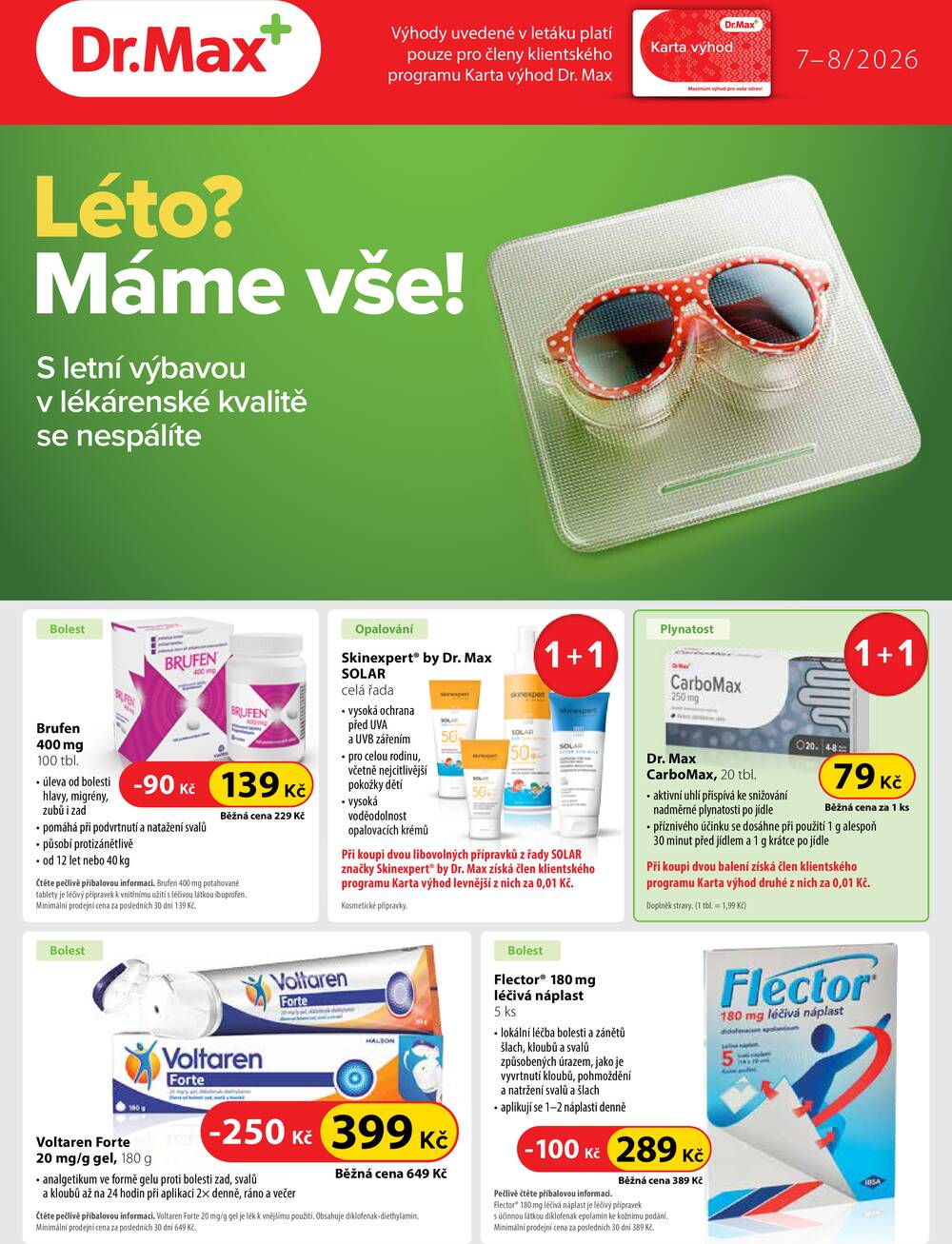Leták Dr.Max - Dr.Max od 1.7. do 31.8.2026 - strana 1