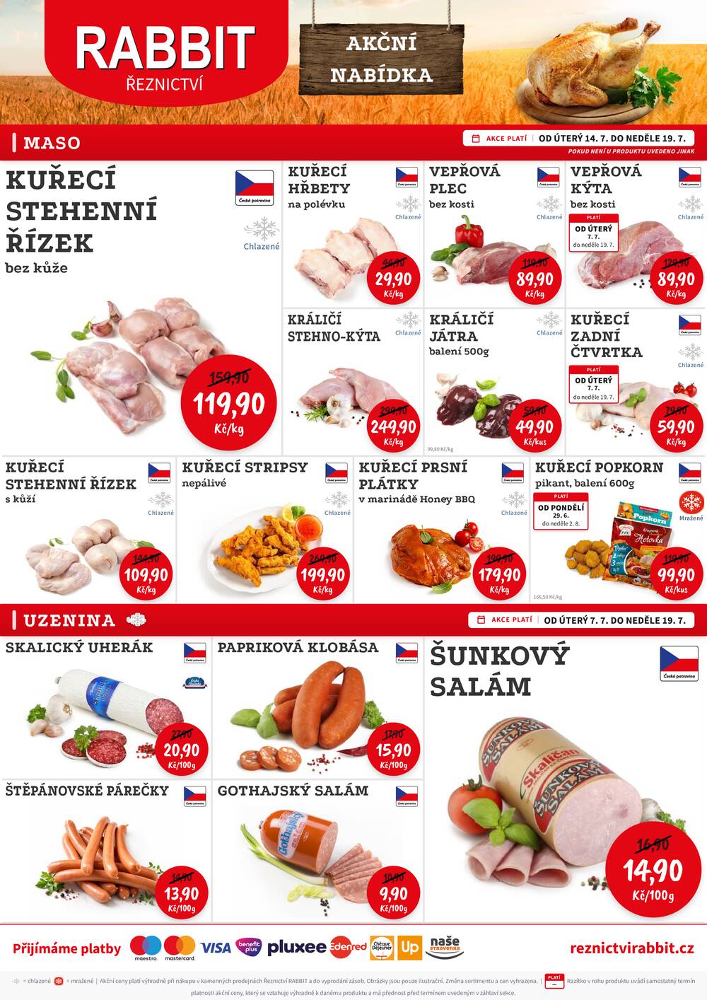 RABBIT řeznictví od 13.7. do 18.7.2026