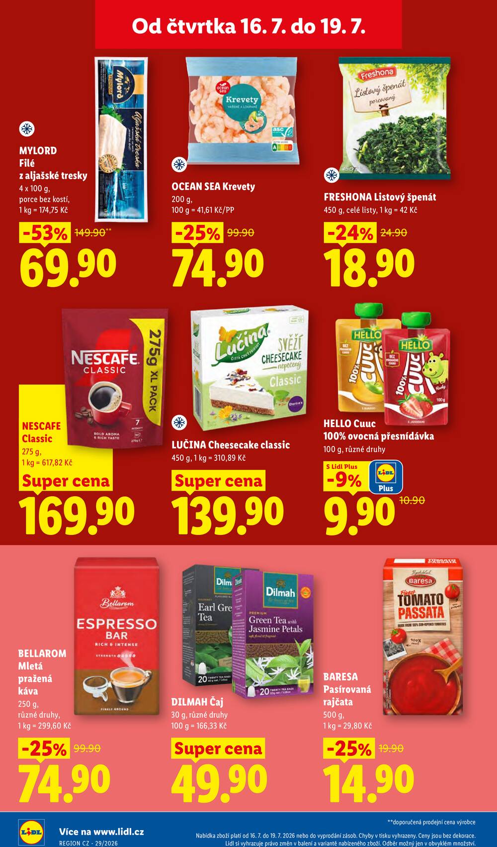 Lidl Čtvrtek od 16.7. do 19.7.2026