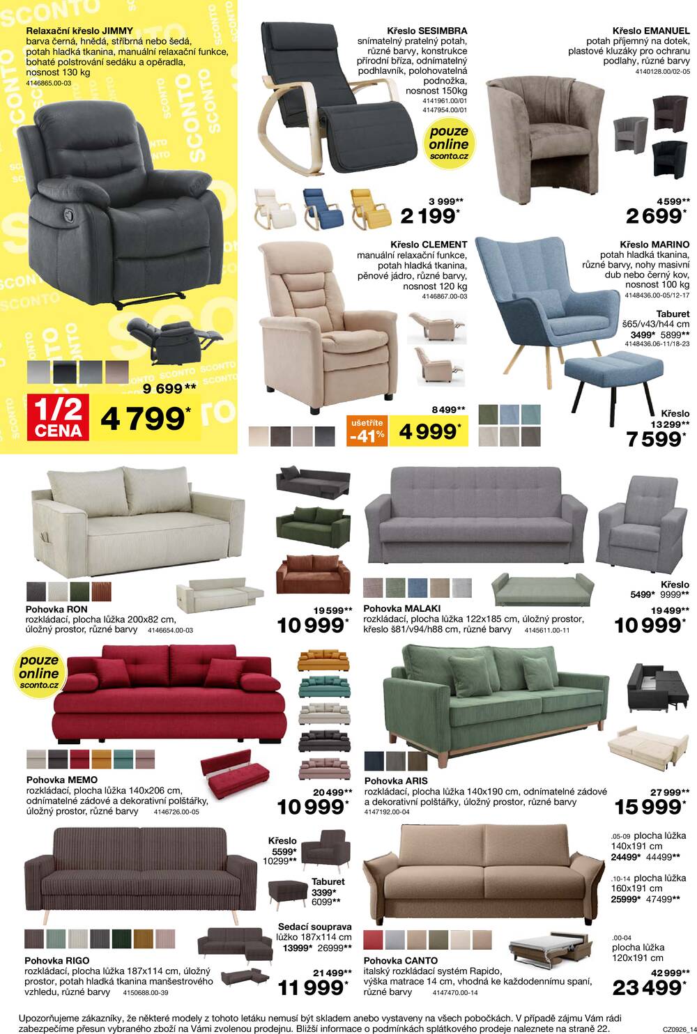 Leták SCONTO Nábytek - Sconto nábytek od 15.7. do 4.8.2026 - strana 14 Leták SCONTO Nábytek - Sconto nábytek od 15.7. do 4.8.2026 - strana 14