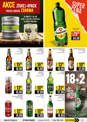 JIP Cash & Carry Brno, Praha, Ostrava, Jilemnice, Pardubice, Ostrava, Karlovy Vary, Olomouc a Zlín od 15.7. do 21.7.2026