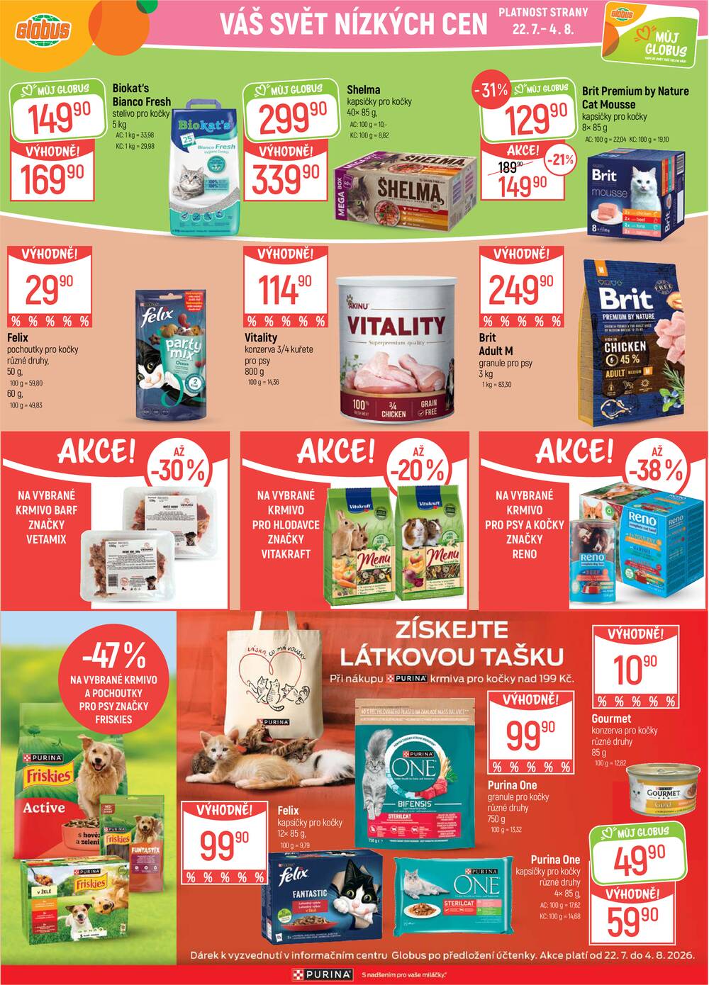 Akční leták Globus 22.7. - 28.7.2026 - Globus Praha - Centrum Černý Most