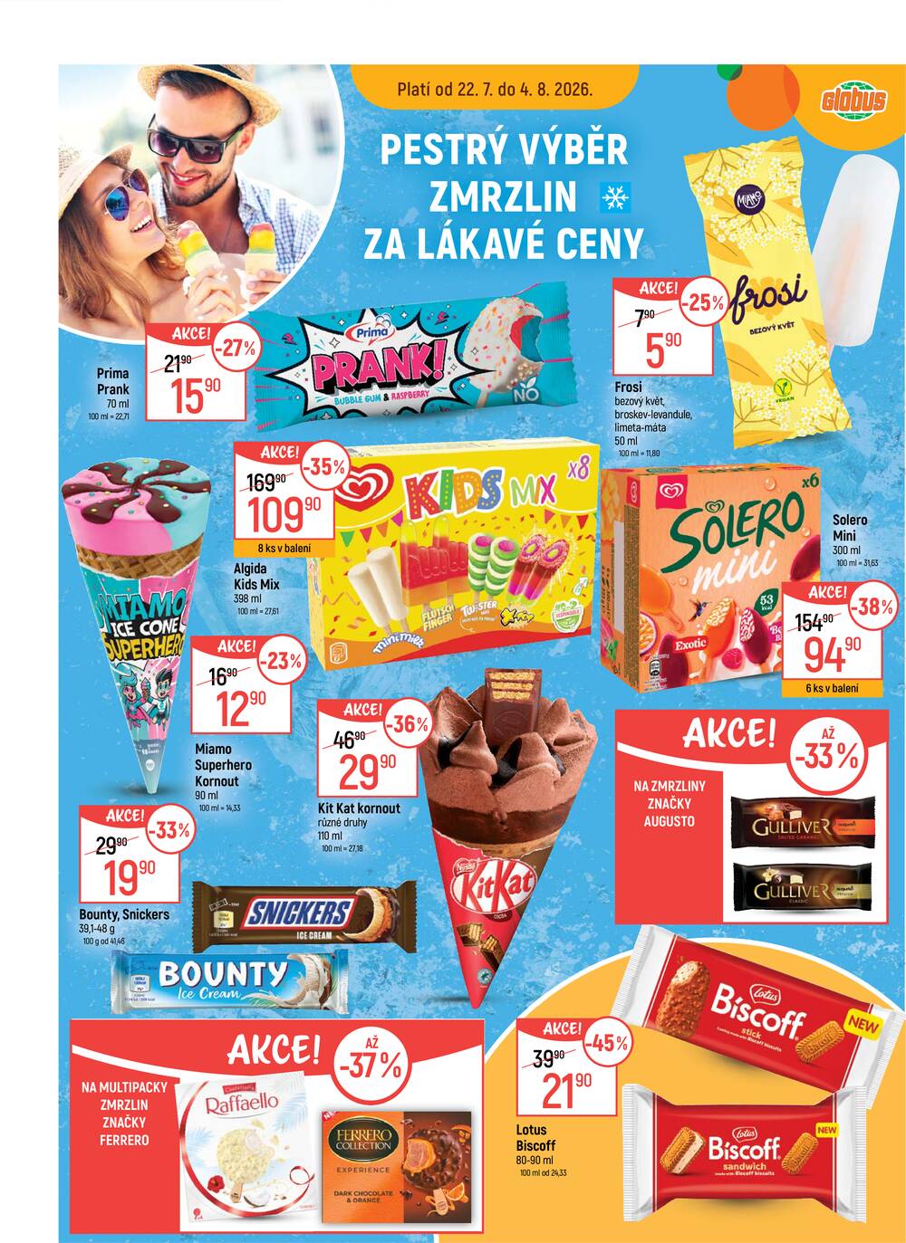 Akční leták Globus 22.7. - 28.7.2026 - Globus Jenišov u Karlových Varů