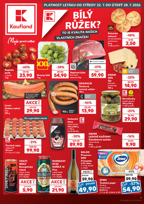 Leták Kaufland 22.7. - 28.7. - Kaufland - Ústí nad Labem (Všebořická)
