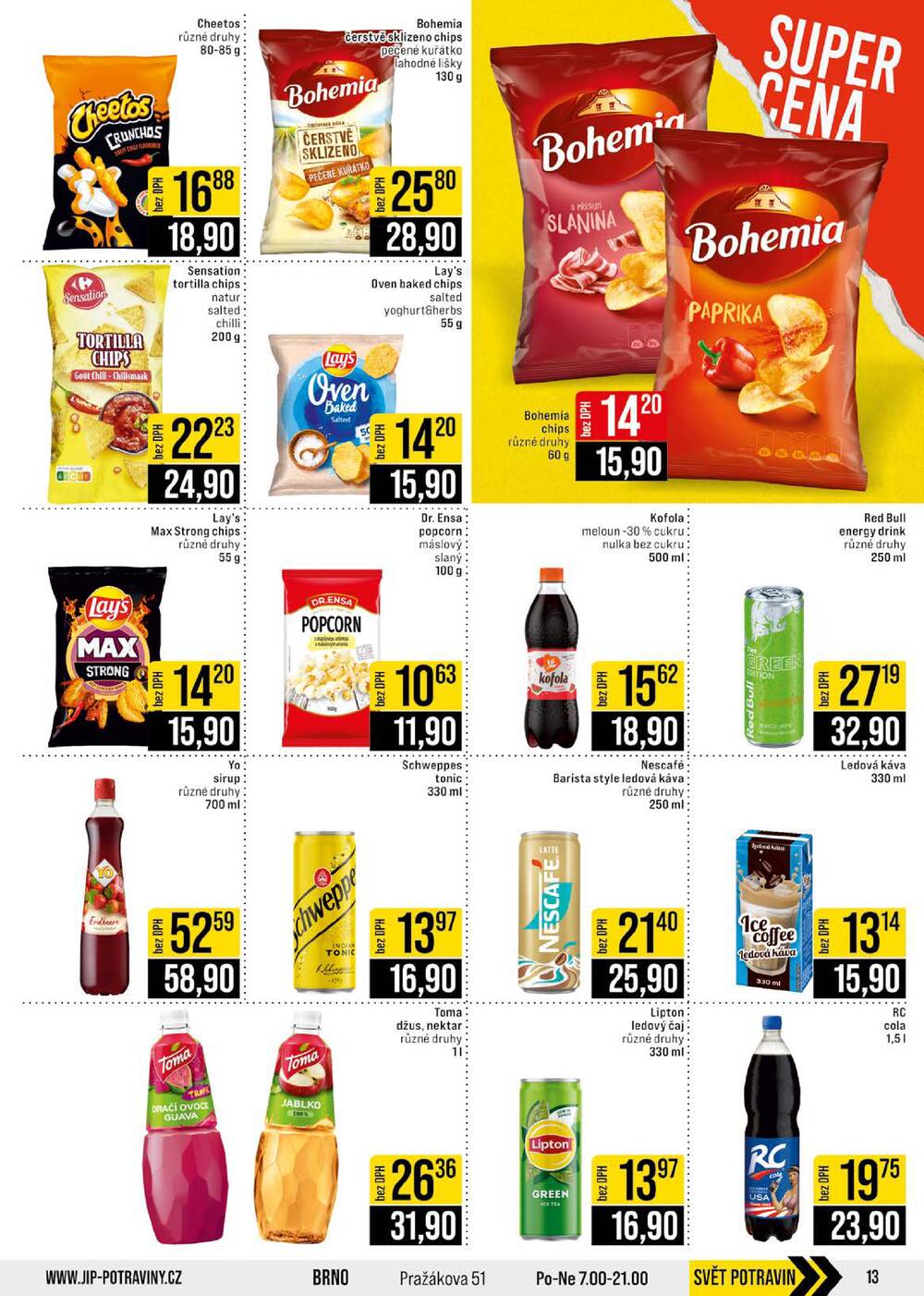 JIP Cash & Carry České Budějovice, Most, Náchod, Polička, Sušice a Svoboda nad Úpou od 22.7. do 28.7.2026