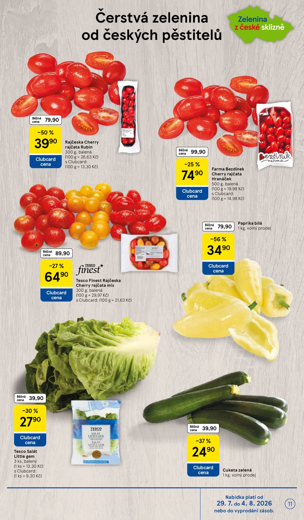 Tesco supermarkety od 29.7. do 4.8.2026