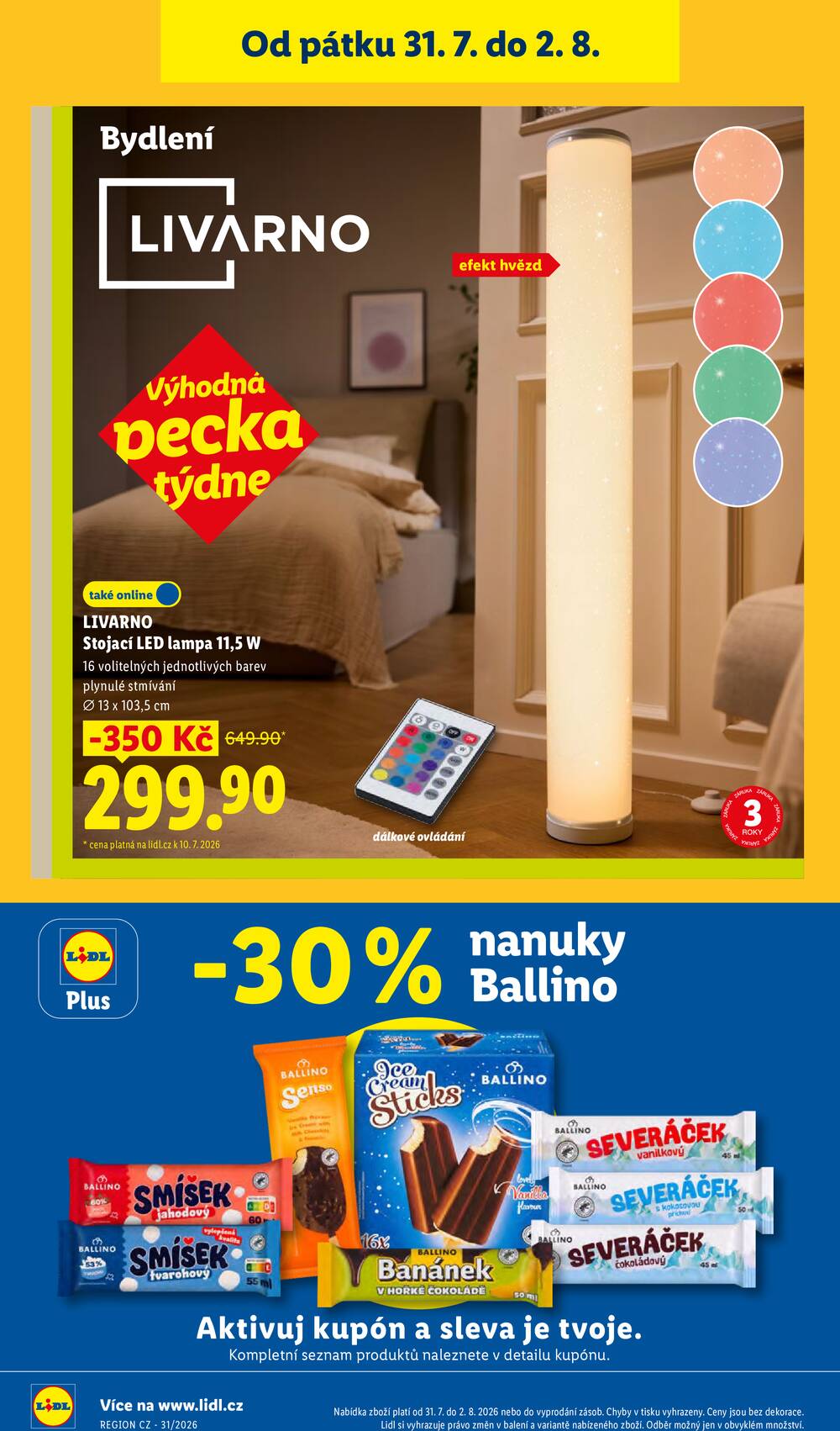 Lidl Čtvrtek od 30.7. do 2.8.2026