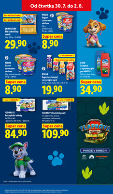 Lidl Čtvrtek od 30.7. do 2.8.2026