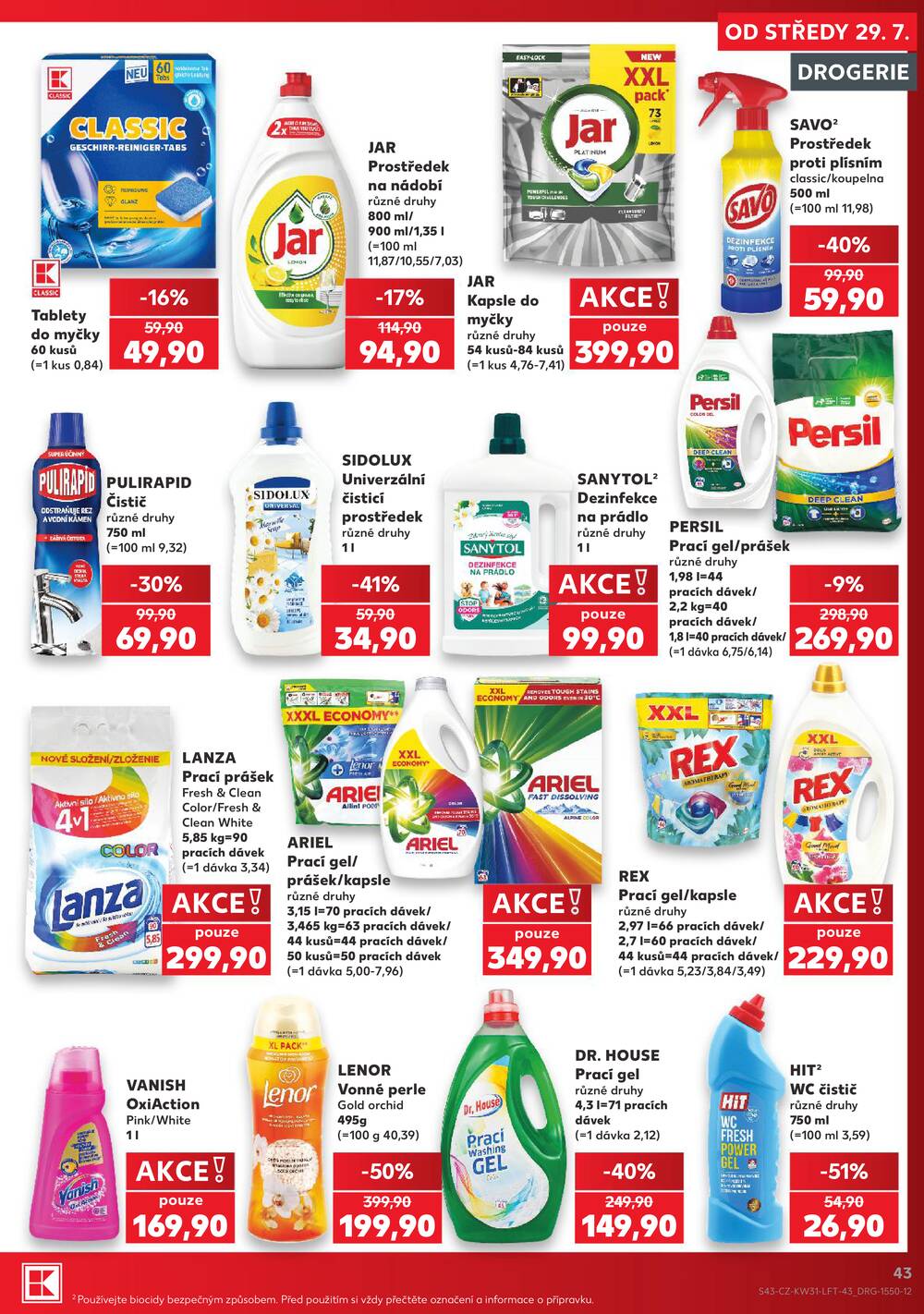 Leták Kaufland - Kaufland 29.7. - 4.8. - Kaufland - Praha 3 (Jarov) - strana 43 Leták Kaufland - Kaufland 29.7. - 4.8. - Kaufland - Praha 3 (Jarov) - strana 43