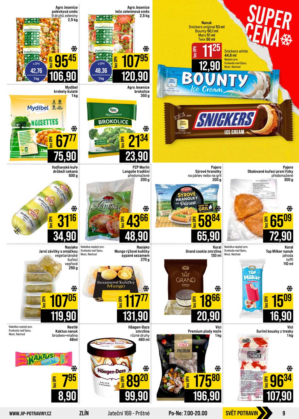 JIP Cash & Carry České Budějovice, Most, Náchod, Polička, Sušice a Svoboda nad Úpou od 29.7. do 4.8.2026