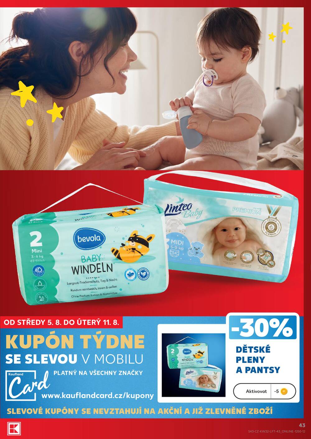 Leták Kaufland - Kaufland 5.8. - 11.8. - Kaufland Poděbrady - U Garáží - strana 43