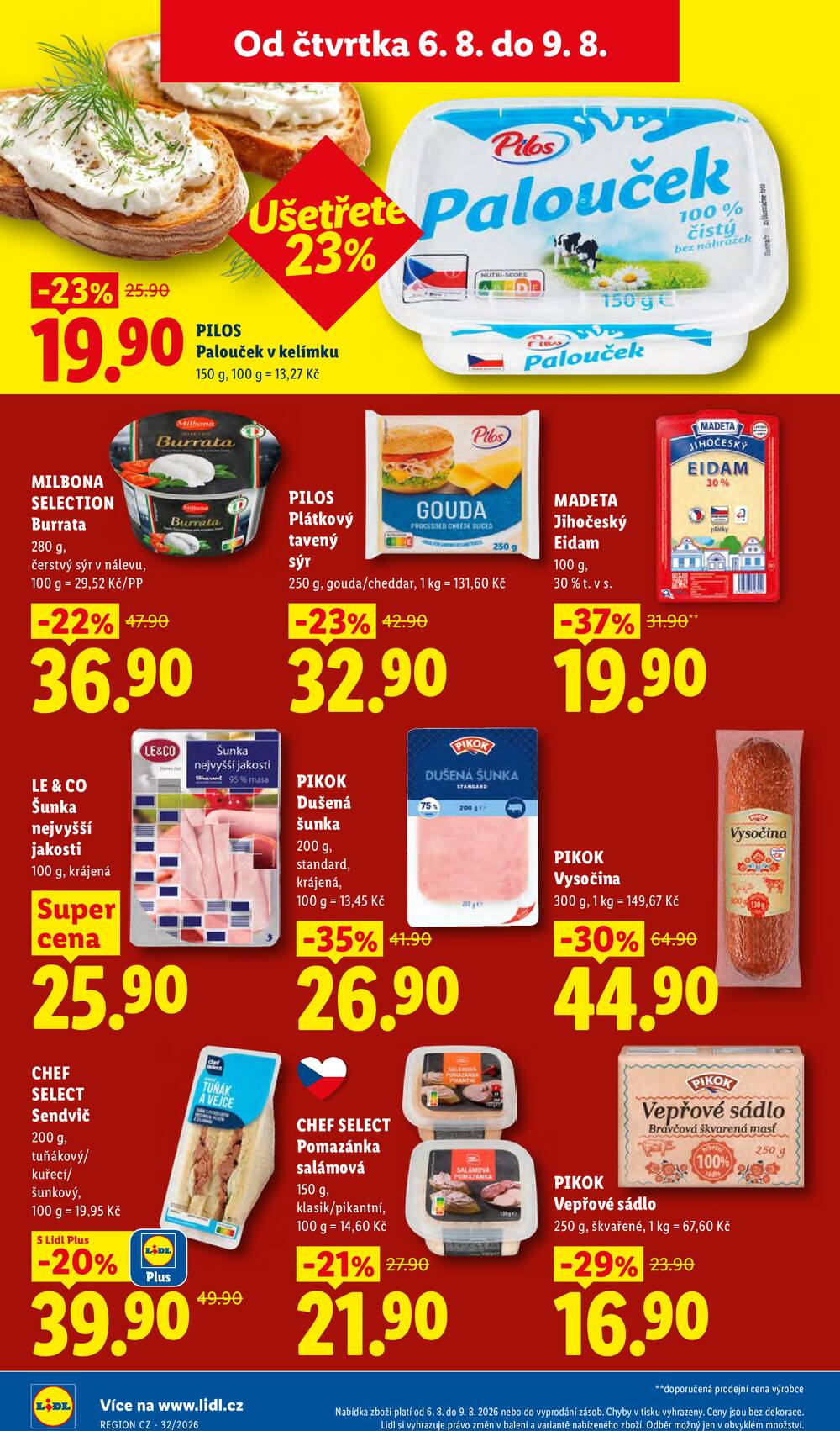 Lidl Čtvrtek od 6.8. do 9.8.2026