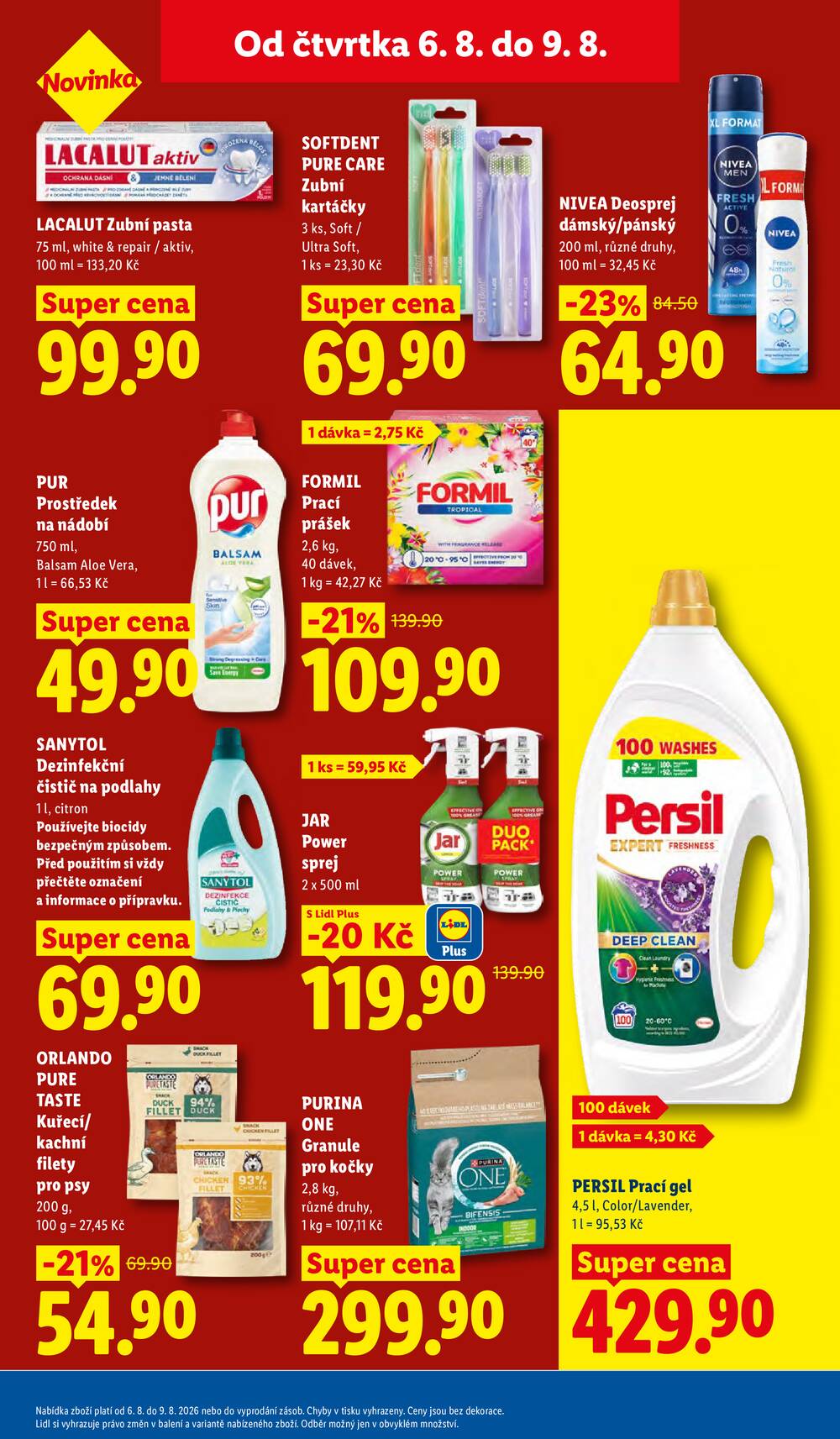 Lidl Čtvrtek od 6.8. do 9.8.2026