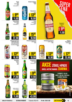 JIP Cash & Carry České Budějovice, Most, Náchod, Polička, Sušice a Svoboda nad Úpou od 5.8. do 11.8.2026