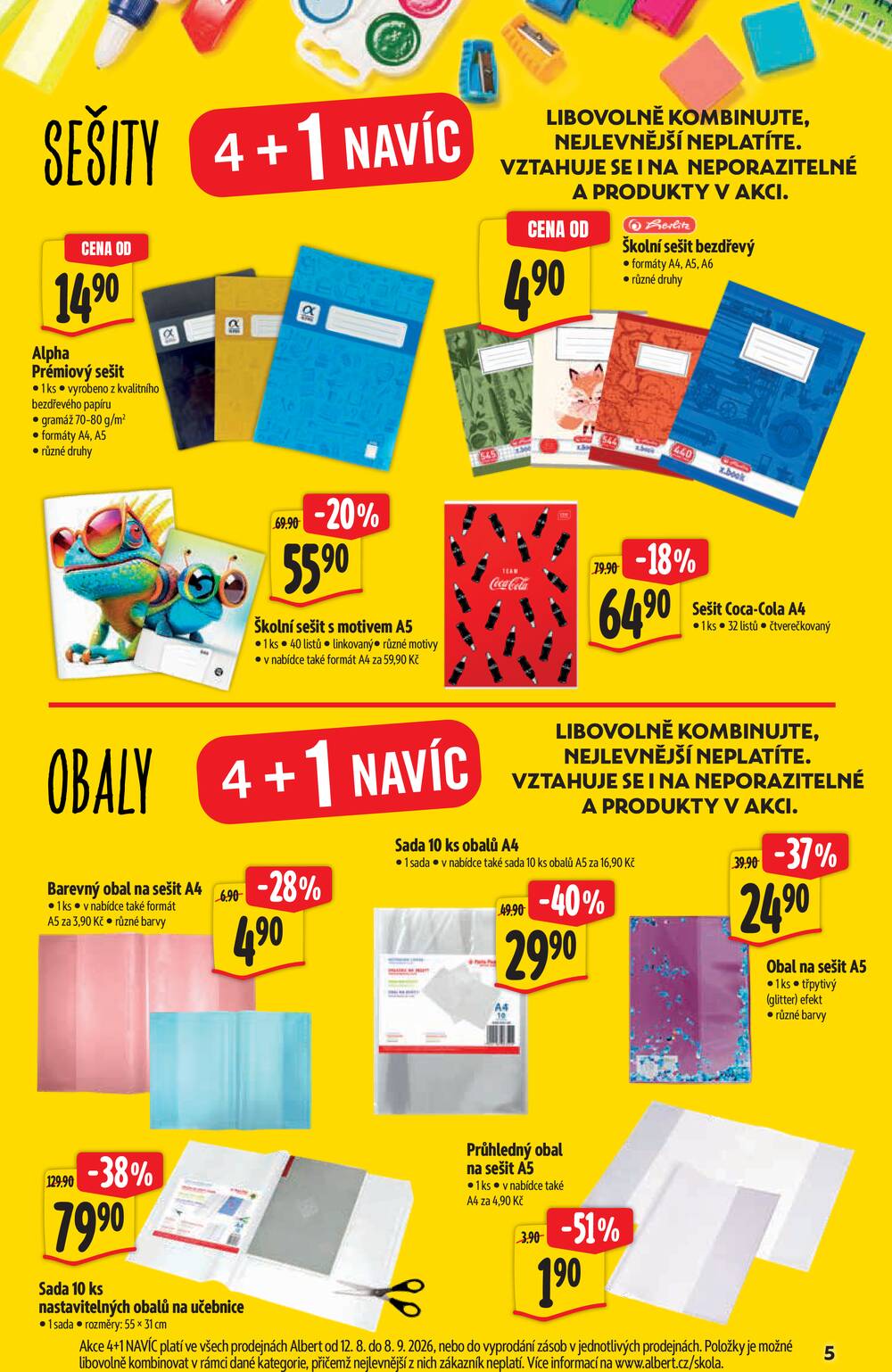 Leták Albert - Albert Hypermarket katalog škola od 12.8. do 8.9.2026 - strana 5 Leták Albert - Albert Hypermarket katalog škola od 12.8. do 8.9.2026 - strana 5