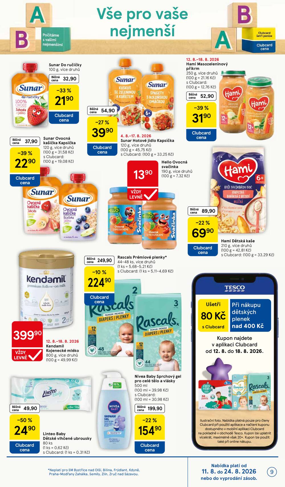Tesco supermarkety od 12.8. do 18.8.2026
