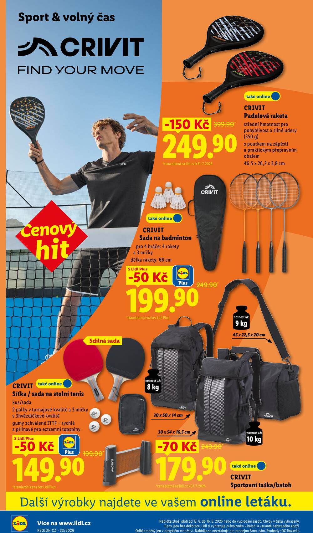 Lidl Čtvrtek od 13.8. do 16.8.2026