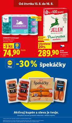 Lidl Čtvrtek od 13.8. do 16.8.2026