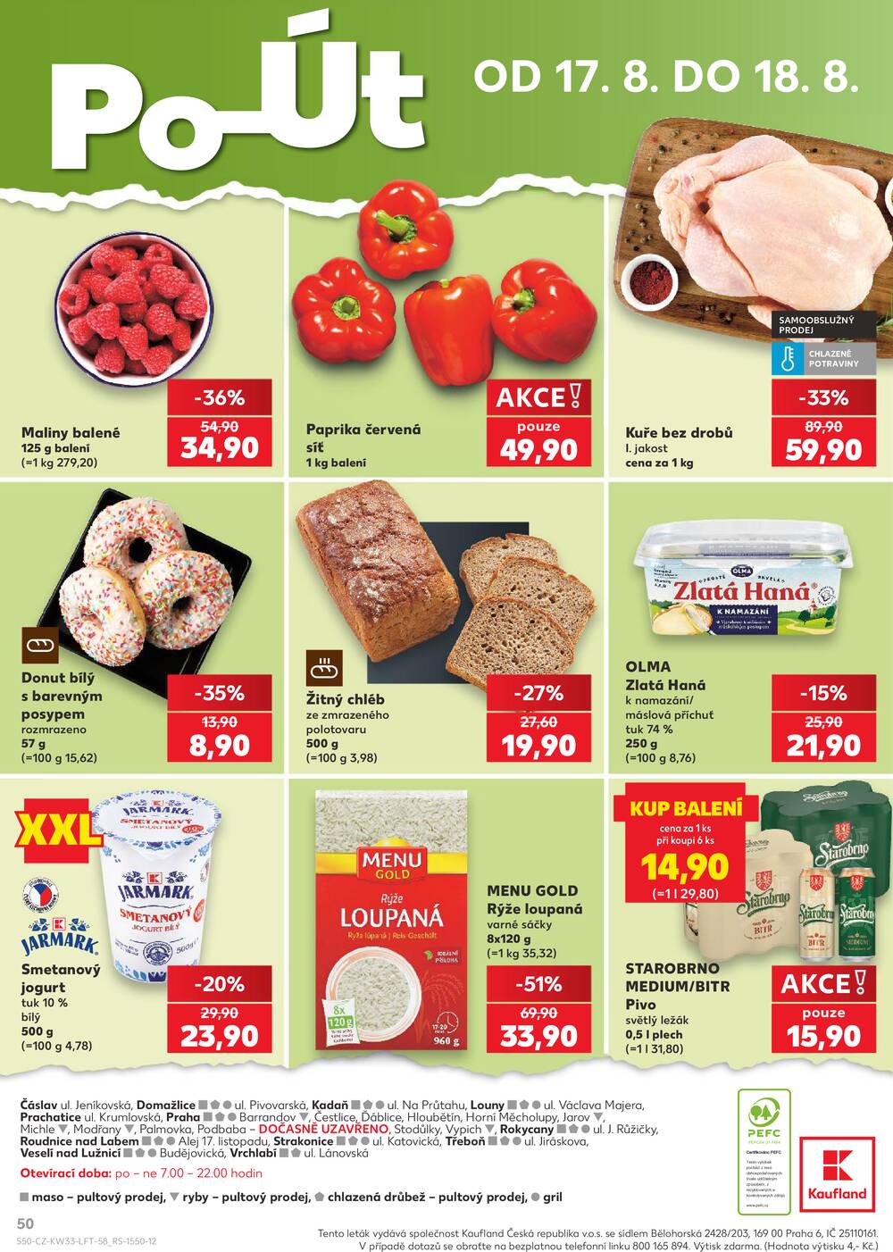 Kaufland 12.8. - 18.8. - Kaufland - Veselí nad Lužnicí - Budějovická
