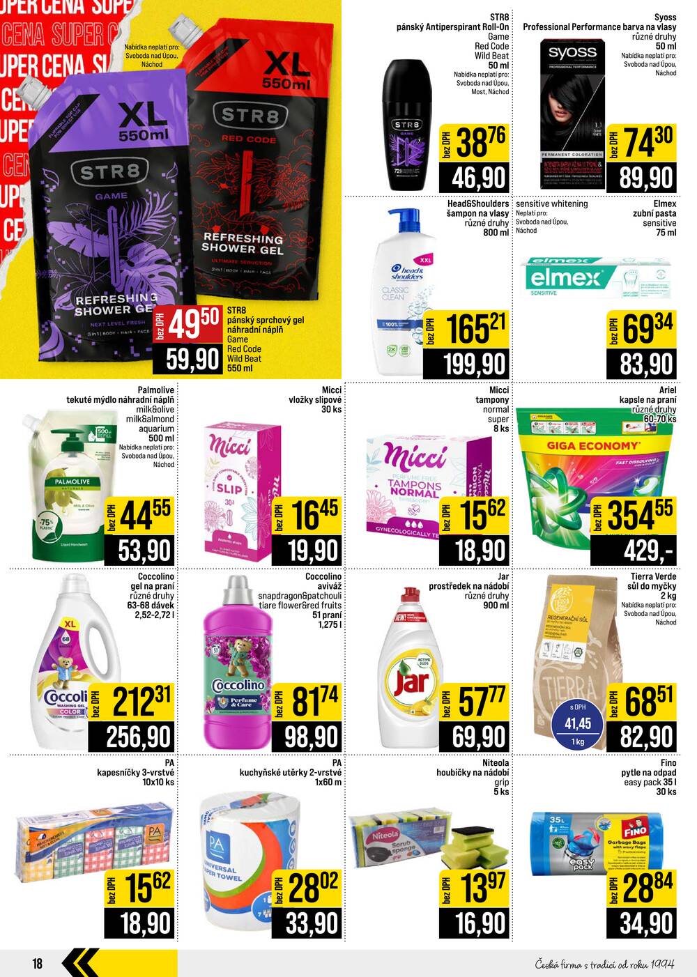 JIP Cash & Carry České Budějovice, Most, Náchod, Polička, Sušice a Svoboda nad Úpou od 12.8. do 18.8.2026