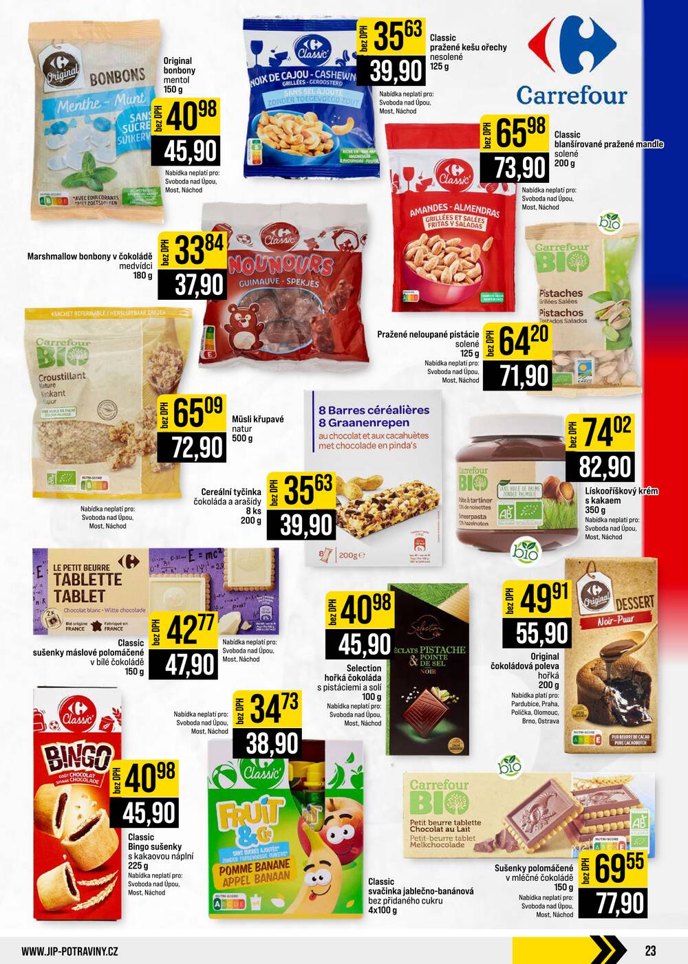 JIP Cash & Carry České Budějovice, Most, Náchod, Polička, Sušice a Svoboda nad Úpou od 12.8. do 18.8.2026