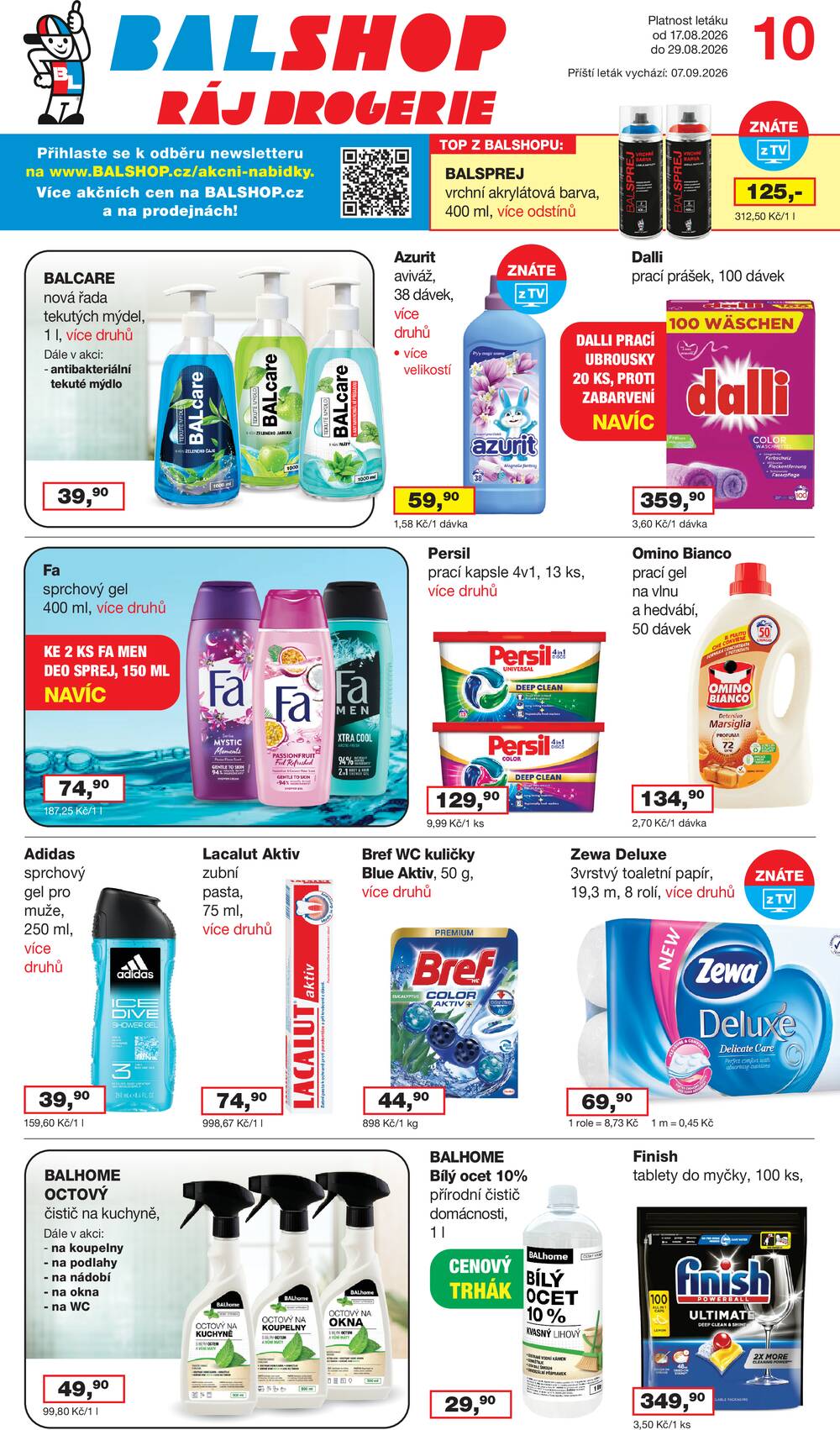 Leták Ráj drogerie - Ráj drogerie od 17.8. do 29.8.2026 - strana 1