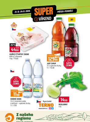 Terno - Terno Víkendová akce od 21.8. do 24.8.2026