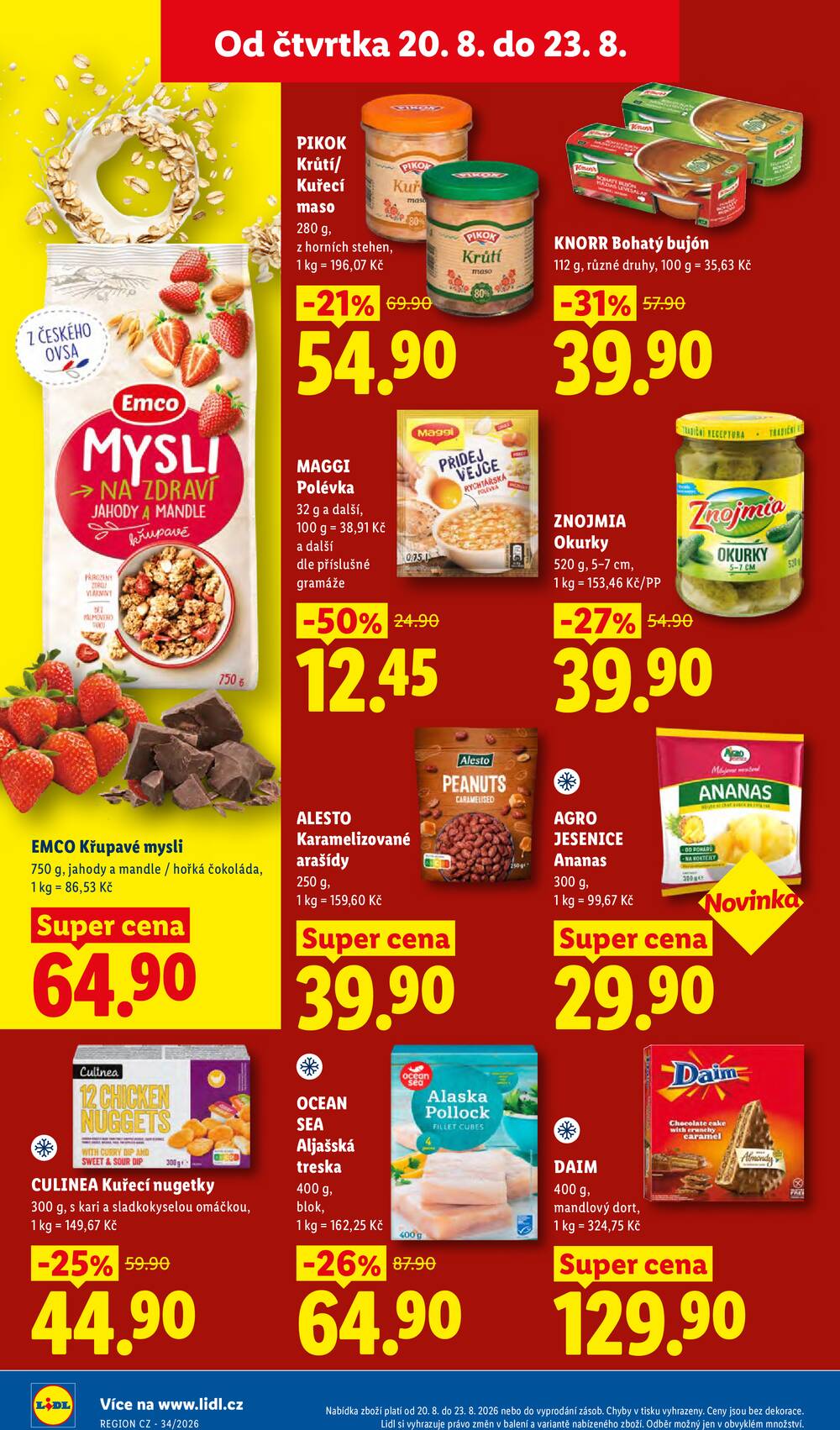 Lidl Čtvrtek od 20.8. do 23.8.2026