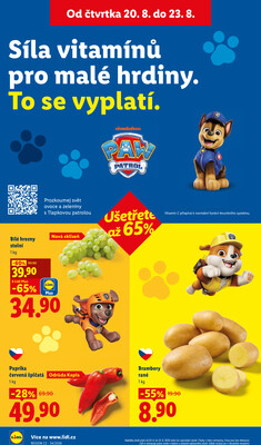 Lidl Čtvrtek od 20.8. do 23.8.2026