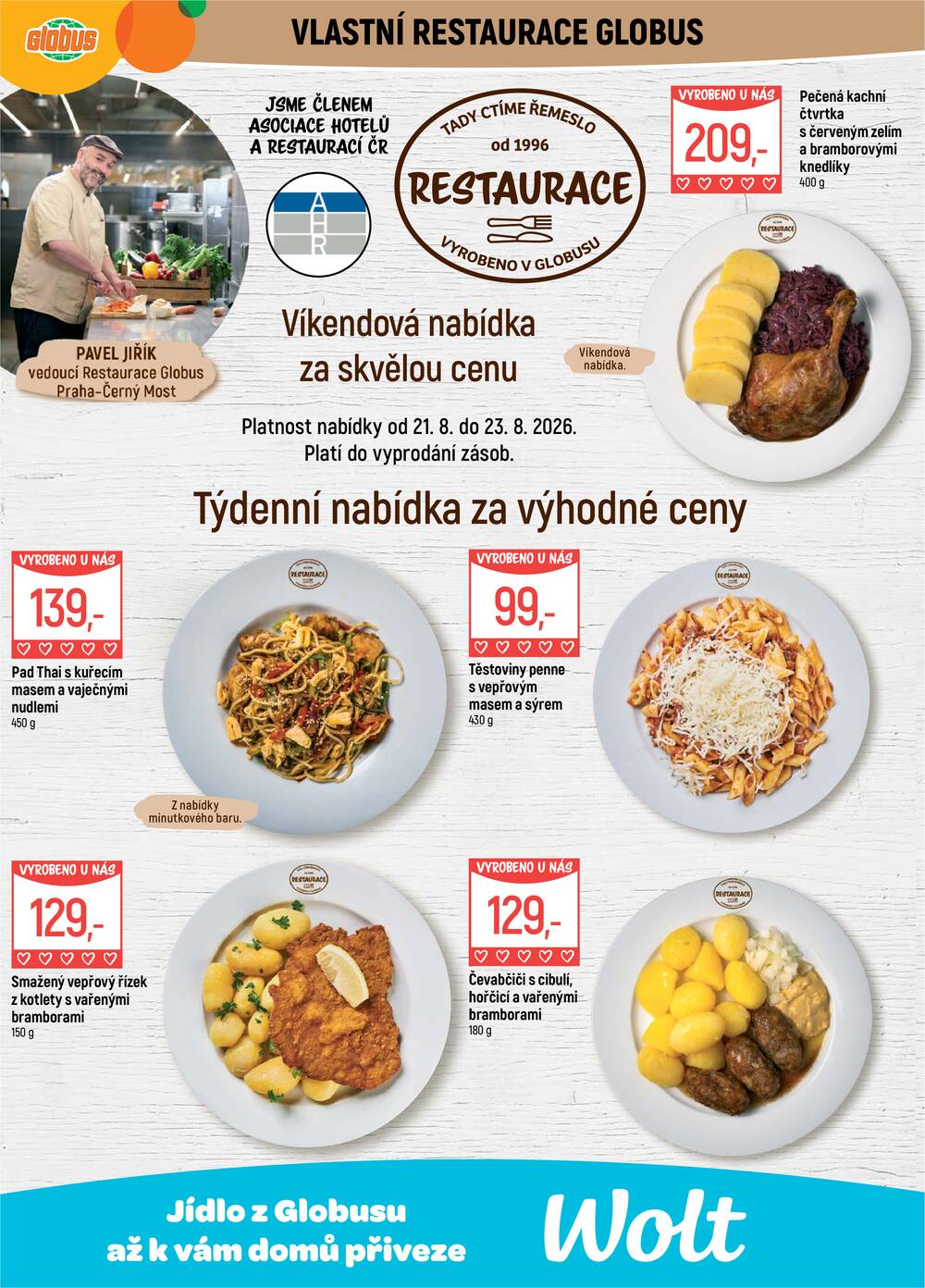 Akční leták Globus 19.8. - 25.8.2026 - Globus Praha - Centrum Černý Most
