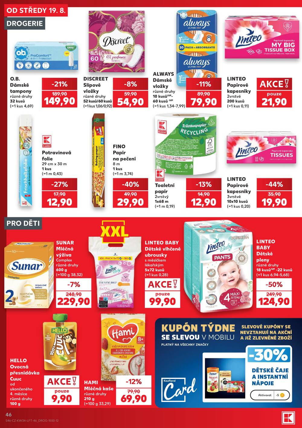 Leták Kaufland - Kaufland 19.8. - 25.8. - Kaufland - Praha 3 (Jarov) - strana 46