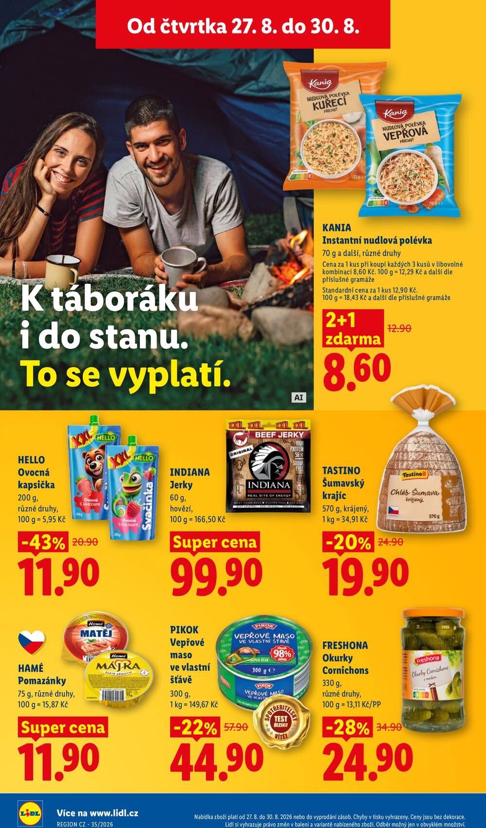 Lidl Čtvrtek od 27.8. do 30.8.2026