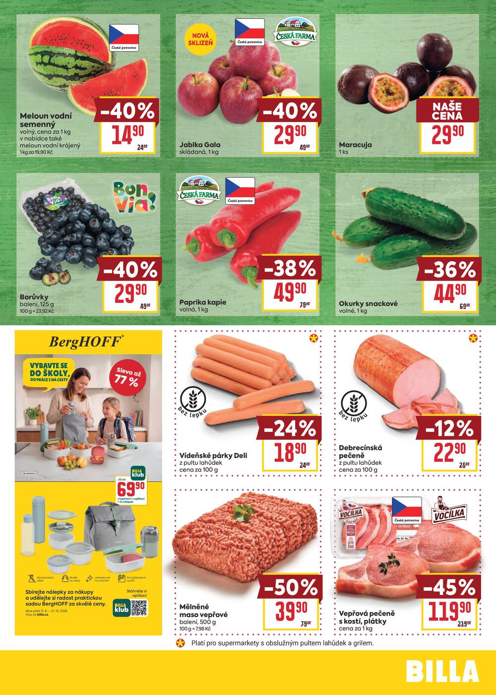 Leták BILLA - BILLA malý leták od 26.8. do 1.9.2026 - strana 3 Leták BILLA - BILLA malý leták od 26.8. do 1.9.2026 - strana 3
