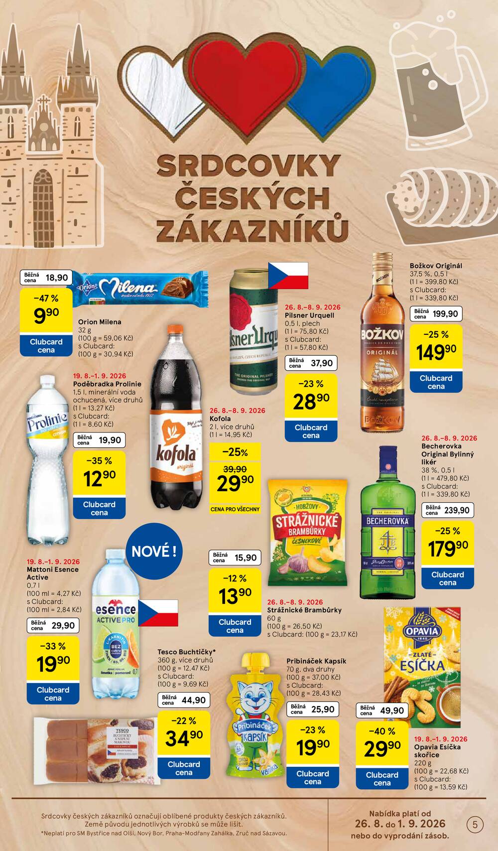 Leták Tesco - Tesco supermarkety od 26.8. do 1.9.2026 - strana 5 Leták Tesco - Tesco supermarkety od 26.8. do 1.9.2026 - strana 5