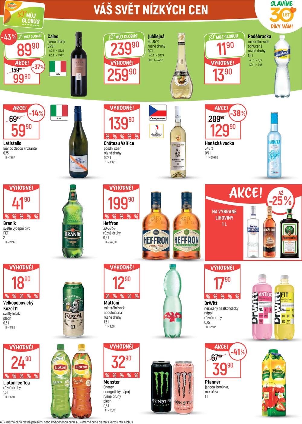 Akční leták Globus 26.8. - 1.9.2026 - Globus Praha - Centrum Černý Most