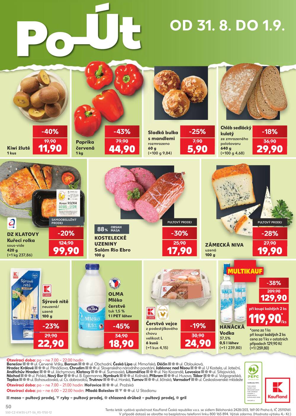 Leták Kaufland - Kaufland 26.8. - 1.9. - Kaufland - Česká Lípa - strana 50 Leták Kaufland - Kaufland 26.8. - 1.9. - Kaufland - Česká Lípa - strana 50